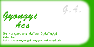 gyongyi acs business card